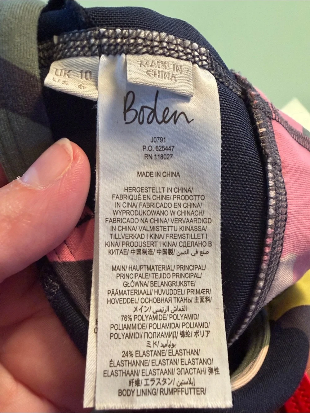 Boden women’s floral sports bra soze 6